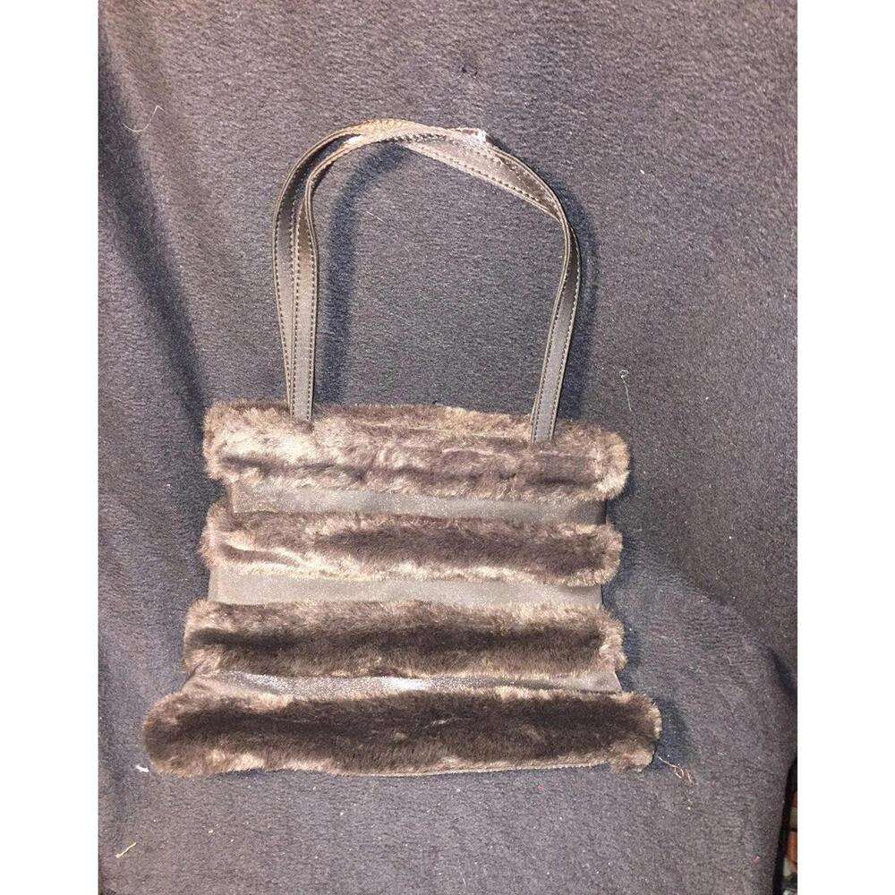 Vintage JR Comeco Purse Handbag Women Retro Faux Fur purse
